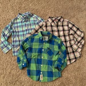 Boys Plaid Button Down Shirts (Lot of 3)